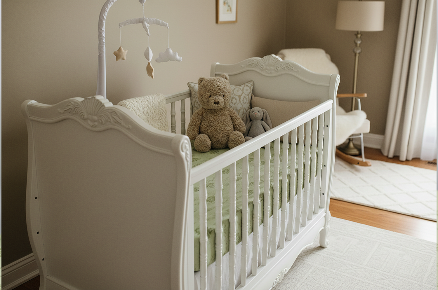 Logan Baby - Crib Sheets - 100% Organic Cotton -GOTS Certified - Animal Farm Green - Universal Fit 54” x 28” x 7”