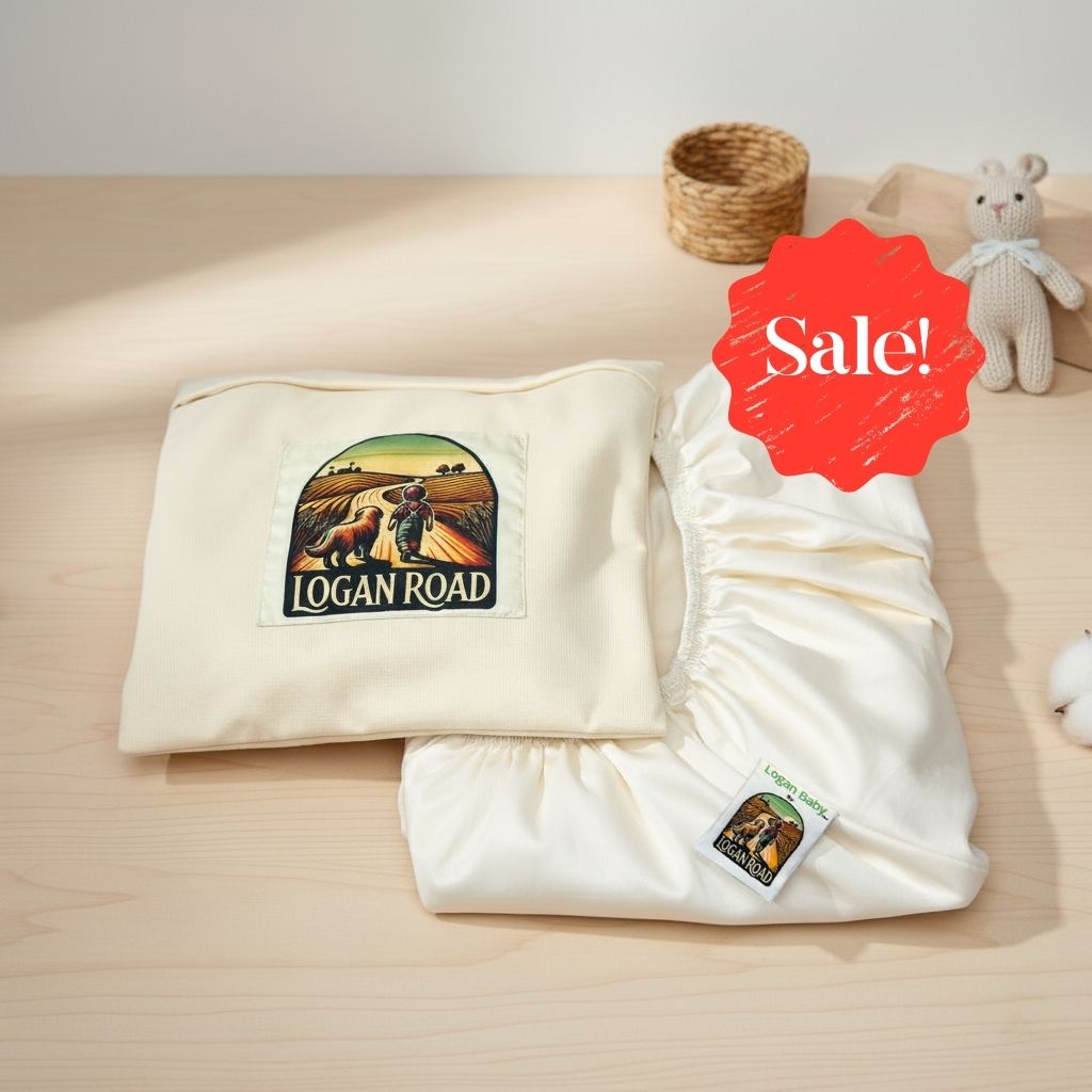 Logan Baby - Crib Sheets - 100% Organic Cotton -GOTS Certified - Natural